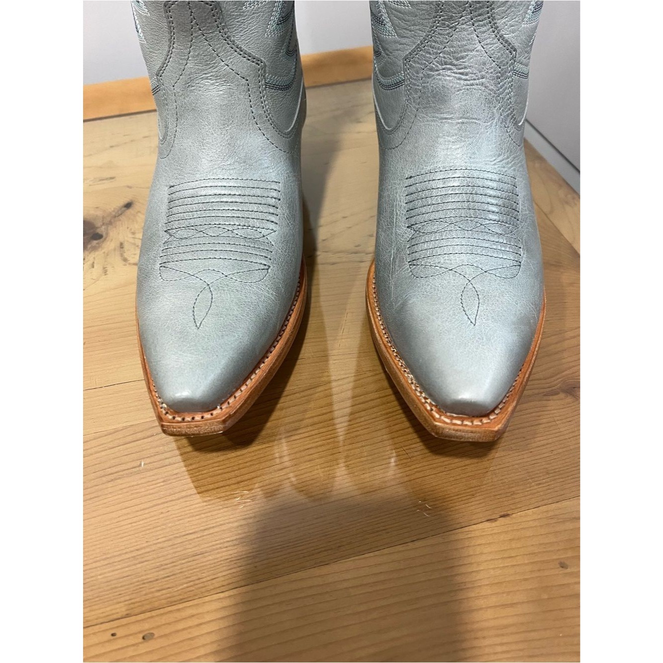 Tecovas Annie Slate Blue Leather Cowboy Western Boots Size 10 — image 2 of 7